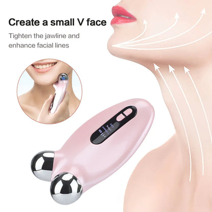 EMS Facial Massager Roller | Collagen-Boosting Skincare Tool