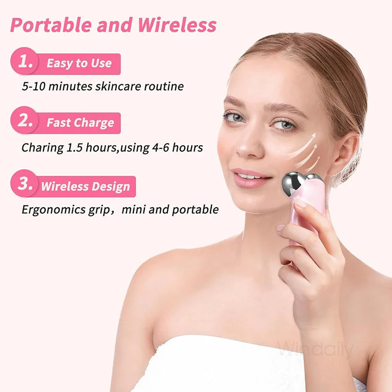 EMS Facial Massager Roller | Collagen-Boosting Skincare Tool